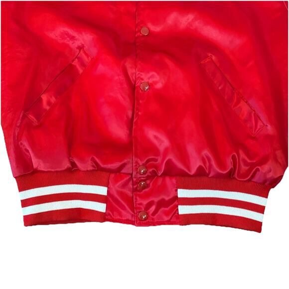 Vintage Dentyne Racing Red Satin Bomber Logo Jacket Size L Gum - VERY RARE - Picture 4 of 9